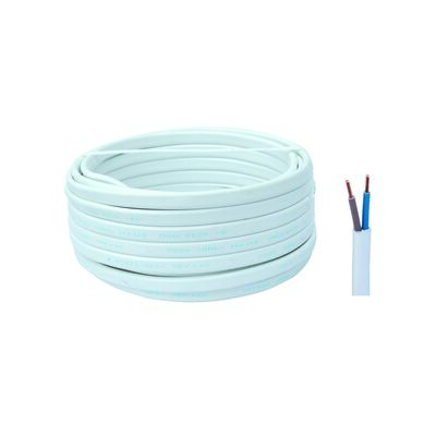 Przewód YDYP 2 x 1,5 10 m biały AKS Zielonka