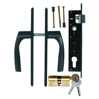 Zestaw elementów do furtki ocynk antracyt struktura Polbram