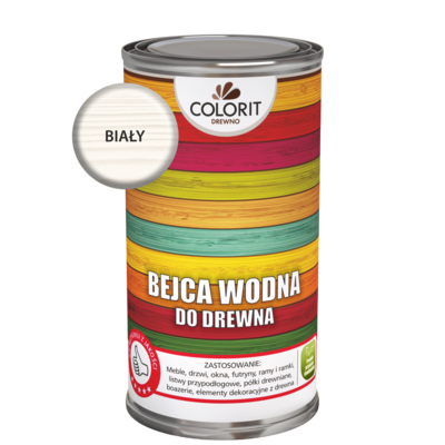 Bejca wodna do drewna Biały 0,5 l Colorit Drewno