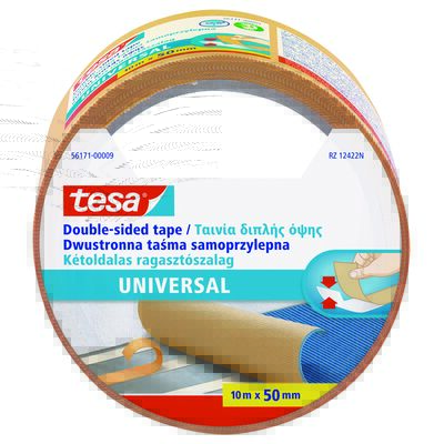 Tesa Taśma dwustronna do wykładzin STANDARD 10 m x 50 mm