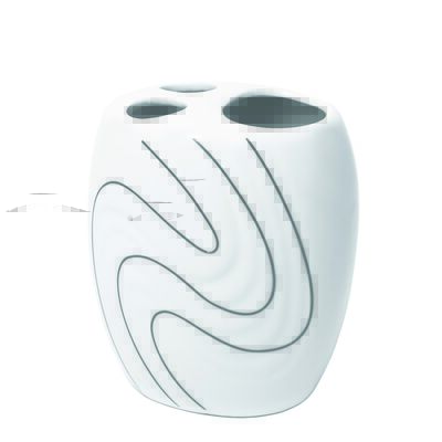 Pojemnik na szczoteczki Wave biały