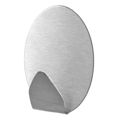 Wieszaki samoprzylepne owalne 2 sztuki NIKO srebrny