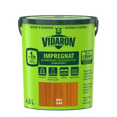 Impregnat Ochronno-Dekoracyjny Ogrodowy R02 Teak 4,5l VIDARON
