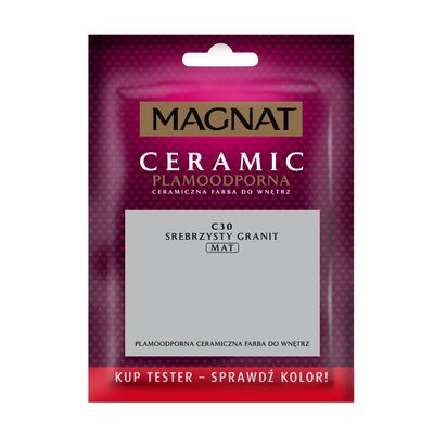 Farba ceramiczna MAGNAT Ceramic TESTER srebrzysty granit C30 30 ml