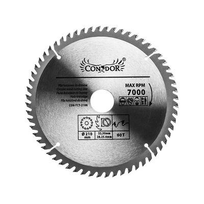 Drel Piła tarczowa do drewna 210 mm x 60 T