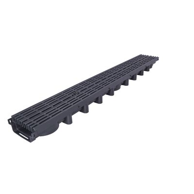 Kanał z kratą PP line czarny system 1000 x 63 A15 100 x 13,1 x 6,3 cm MAXPOL