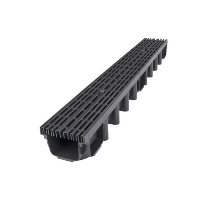Kanał z kratą PP line czarny System 1000 x 98 A15 100 x 13,1 x 9,8 cm MAXPOL