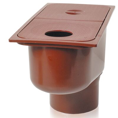 Studzienka rynny brąz 30 x 16 x 21 ø75, 90, 100, 110 mm MAXPOL