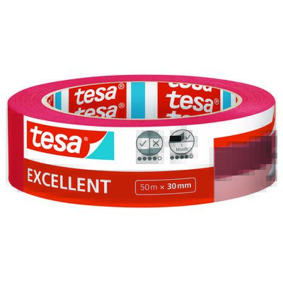 Taśma precyzyjna czerwona 30 mm x 50 m