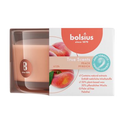 Świeca zapachowa 8,5 x 5,2 cm brzoskwiniowa Bolsius