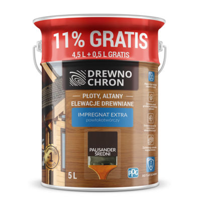 Impregnat EXTRA powłokotwórczy palisander średni 4,5L+11% gratis