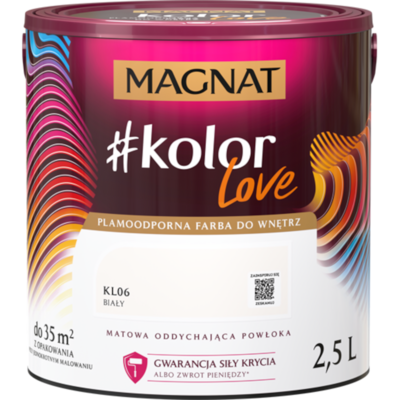 Farba #Kolor Love KL06 biały 2,5 l Magnat
