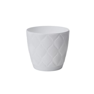 Doniczka Flow Petit z podstawką 13 cm plantynowa
