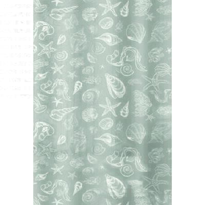 Zasłonka prysznicowa z kółeczkami BASIC MARE 180 x 200 cm szary