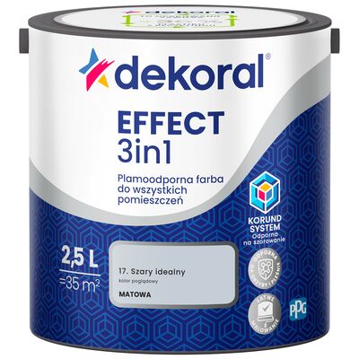 Farba plamoodporna do wszystkich pomieszczeń EFFECT 3in1 Szary idealny 2,5 l Dekoral