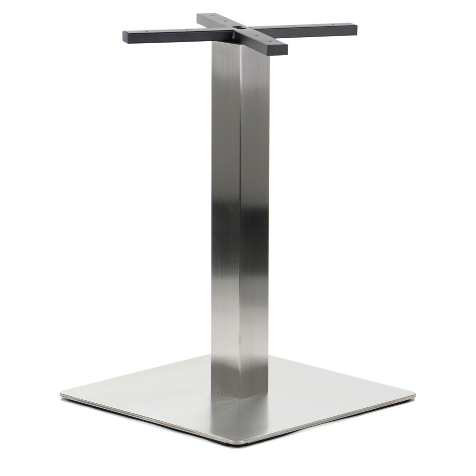 Podstawa stołu/stolika SH-3002-6/S, stal nierdzewna szczotkowana, wymiary: 50x50x72,5 cm - do hotelu, restauracji ,baru, biura
