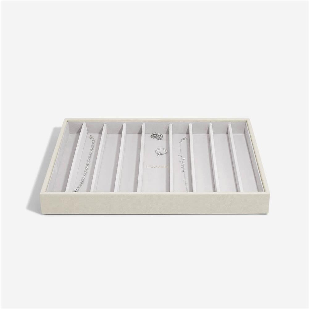 Szkatułka na naszyjniki Stackers 9 komorowa supersize jasnobeżowa