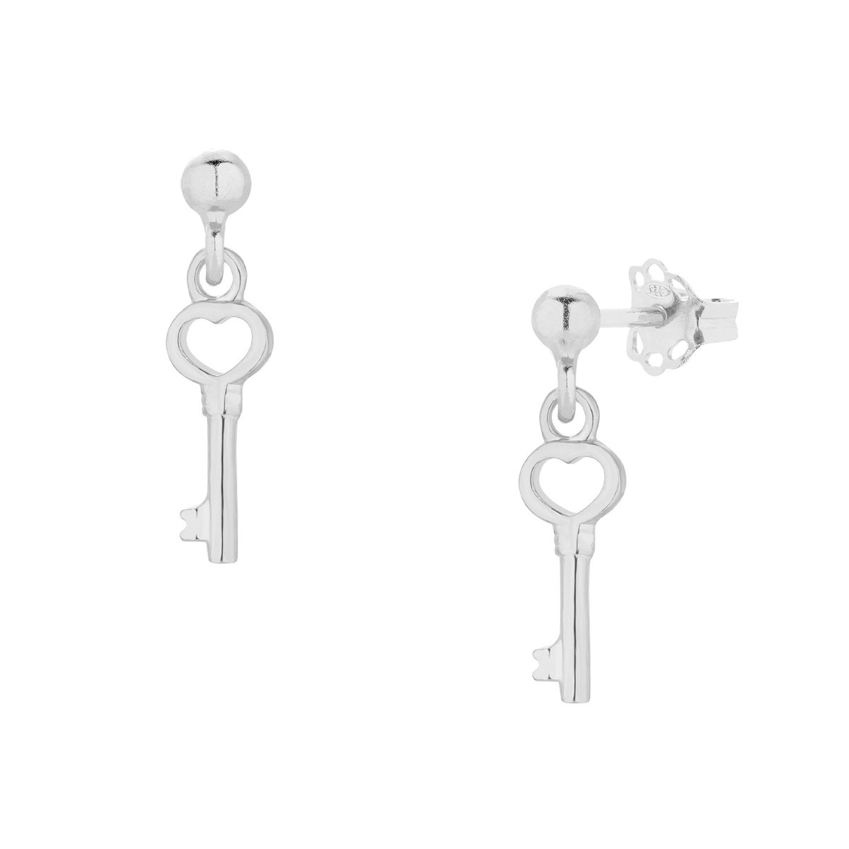 Srebrne kolczyki - kluczyk