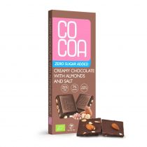 Cocoa Czekolada creamy z migdałami i solą bez dodatku cukru 40 g Bio