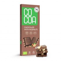 Cocoa Czekolada z orzechami laskowymi 70% mniej cukru 40 g Bio