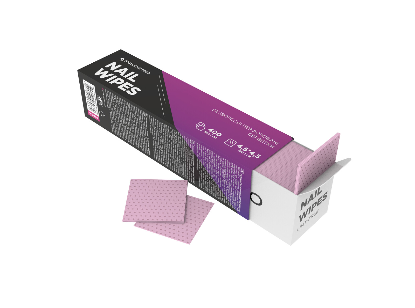 Staleks Perforowane Waciki Bezpyłowe WE-400 400 Szt