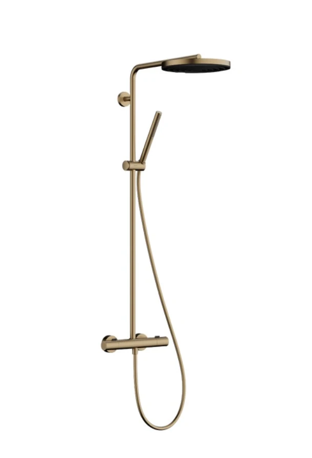 HANSGROHE 24223140 Pulsify S Puro Komplet prysznicowy 260 1 jet EcoSmart z termostatem Brąz Szczotkowany