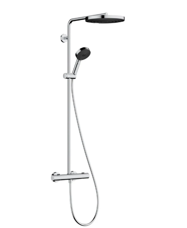 HANSGROHE 24237000 Pulsify S Puro Komplet prysznicowy 260 1jet EcoSmart z Ecostat Fine i główką prysznicową 3jet Chrom