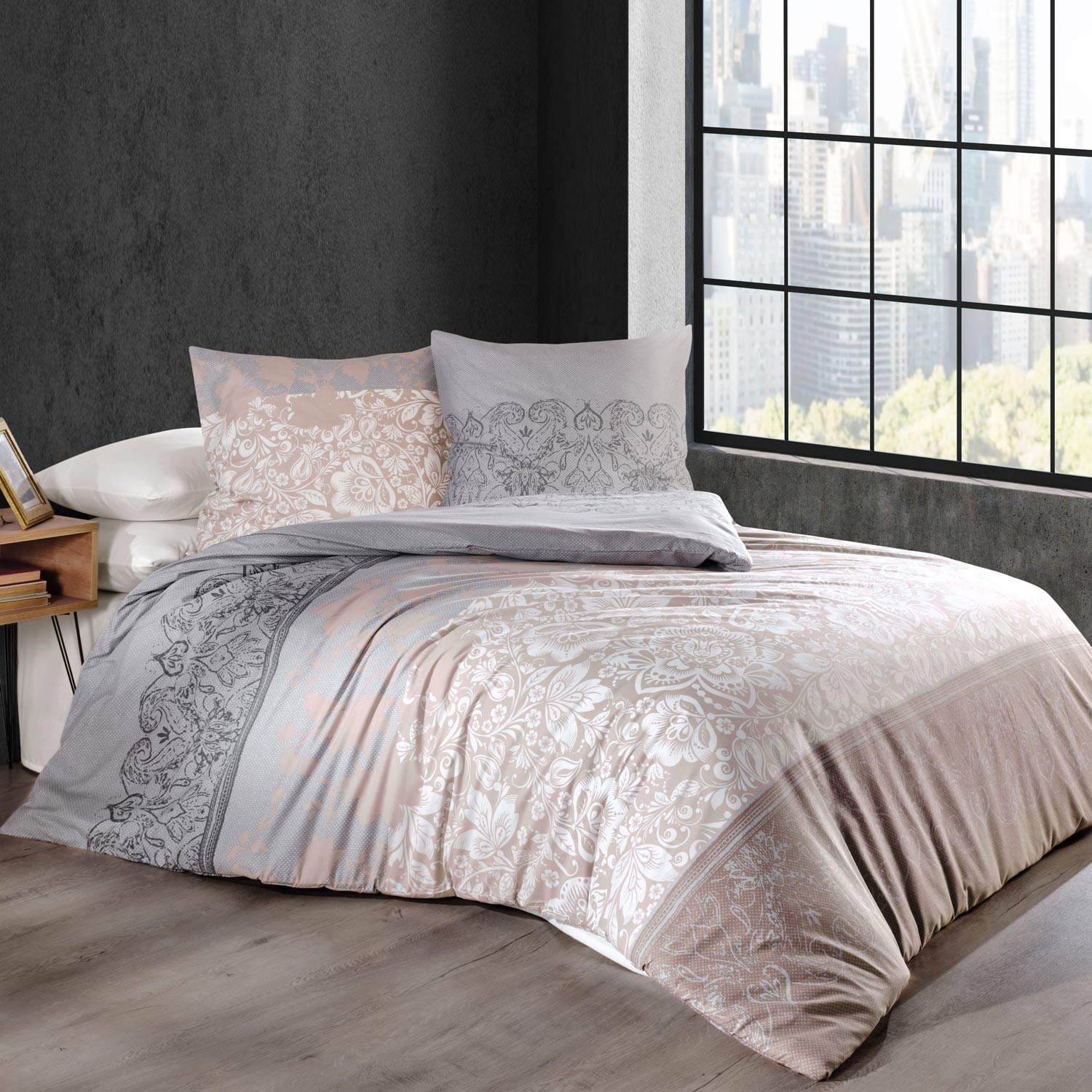 Pościel 200x220 Calina Brown Exclusive bawełniana