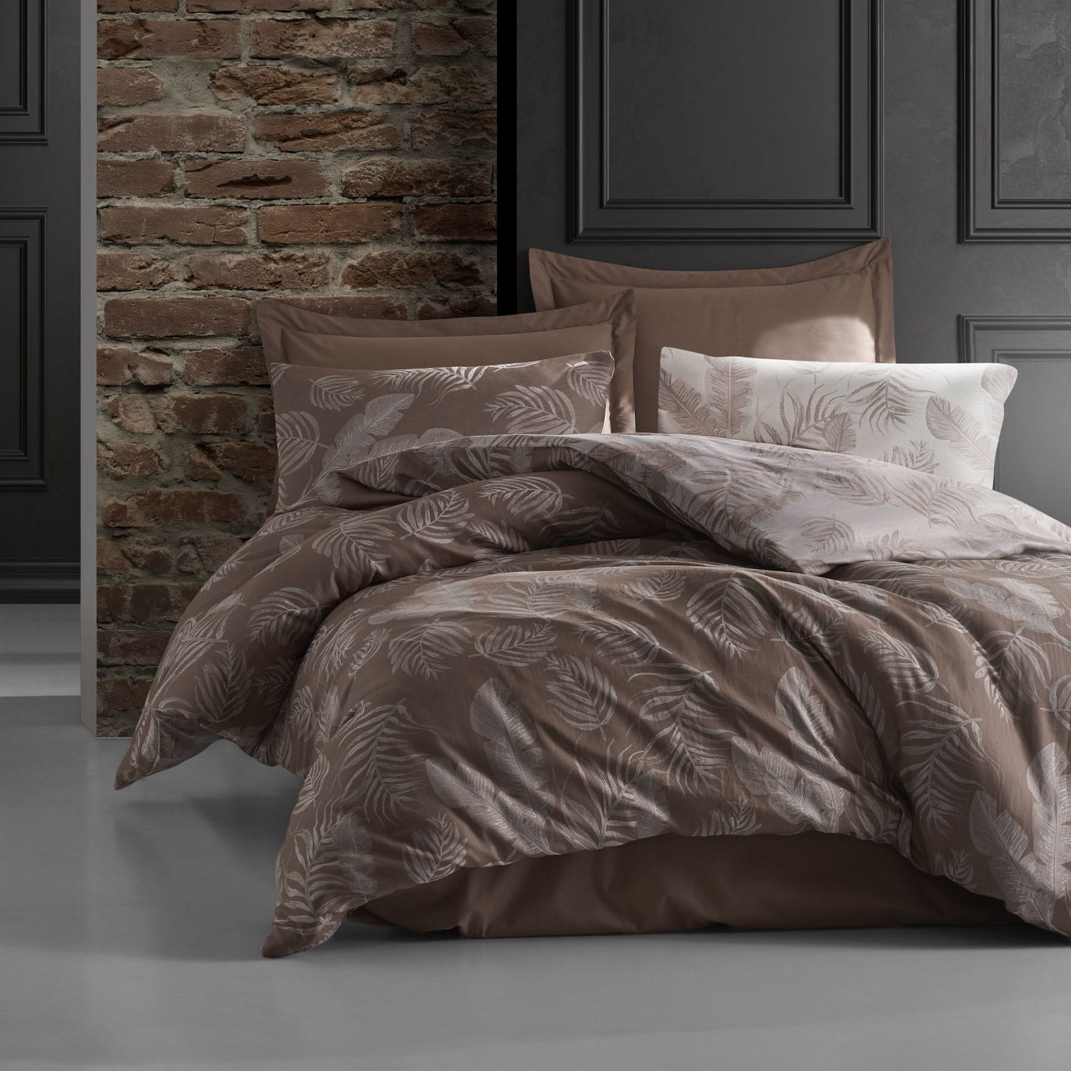 Pościel 160x200 Bahama Brown żakardowa Exclusive bawełna