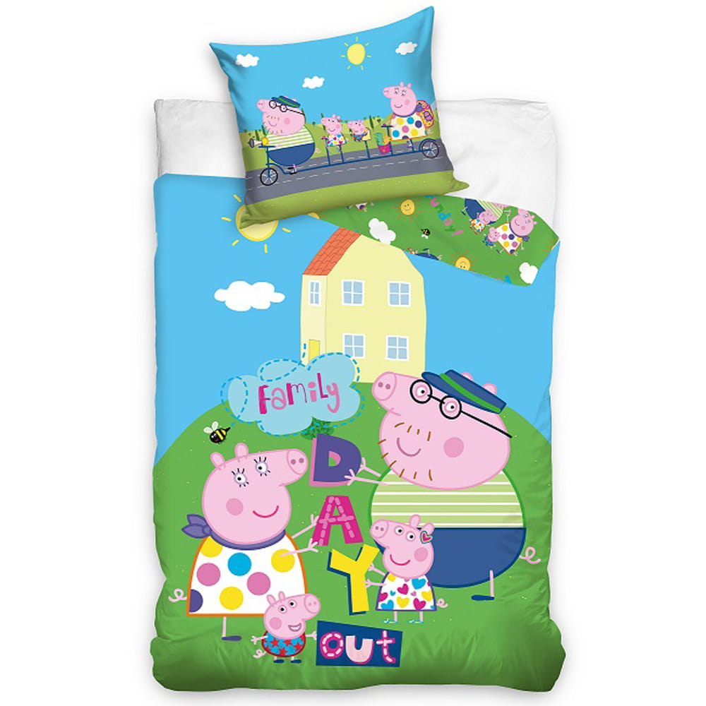 Pościel 100x135 Świnka Peppa wakacje bawełniana