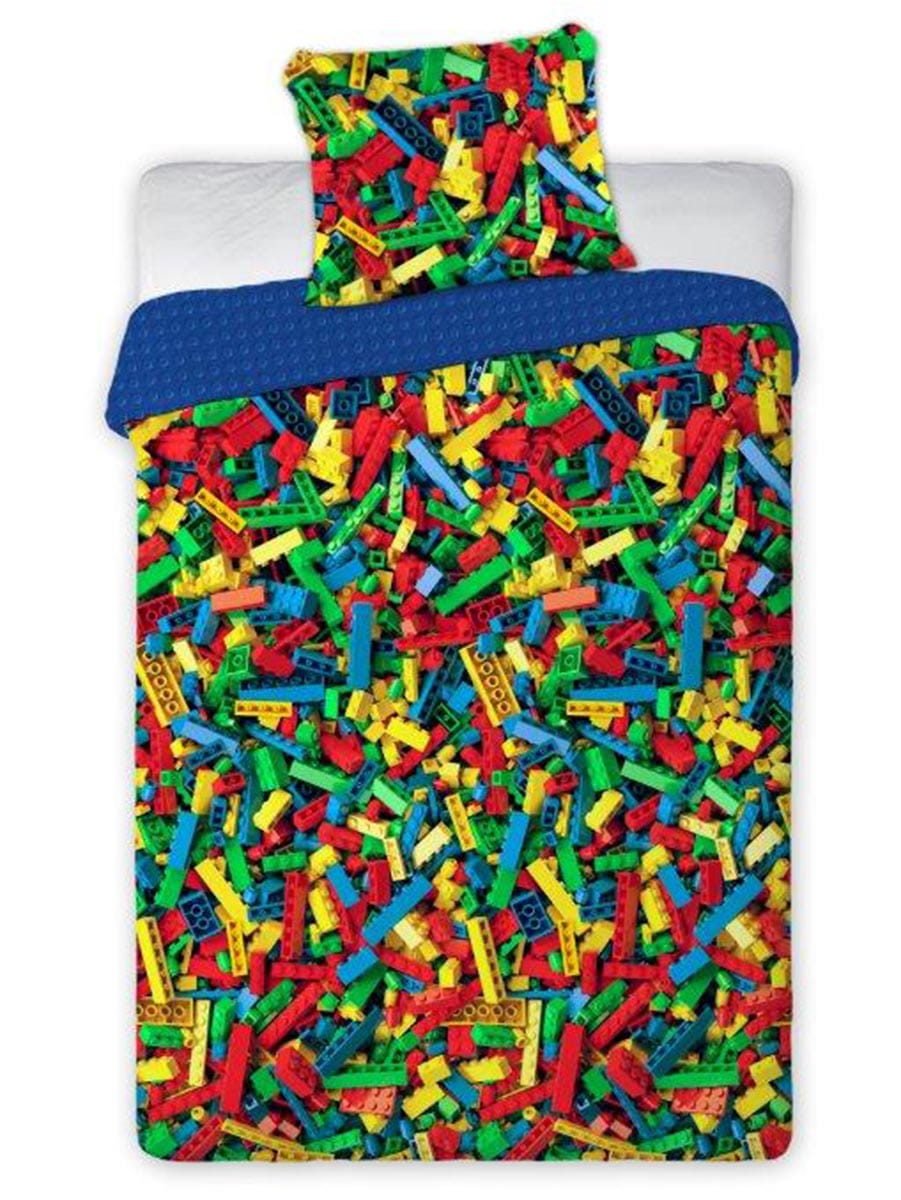 Pościel 140x200 Klocki mix – bawełna