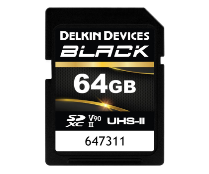 Delkin Devices 64GB SDXC BLACK Rugged UHS-II V90