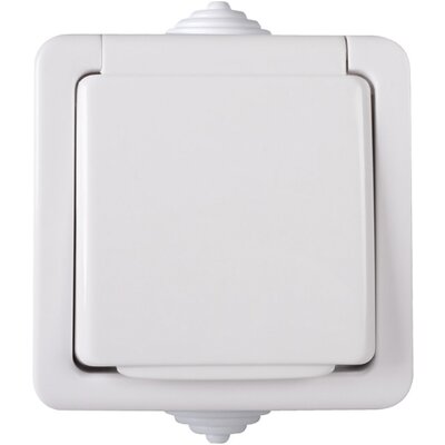 Kanlux TEKNO Gniazdo hermetyczne pojedyncze z ochroną styków 16A 250V biały IP54 33496 33496