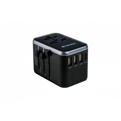Verbatim Uniwersalny adapter podróżny UTA-04 USB-C PD 61W QC