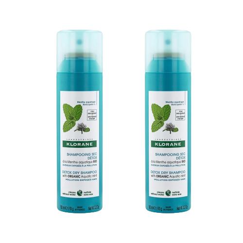 KLORANE suchy szampon z organiczną miętą DUOPACK, 2x 150ml >> 0zł za wysyłkę przy zakupach od 149 zł 