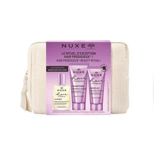 NUXE Hair Prodigieux Zestaw maska, 30ml + szampon, 50ml + odżywka, 30ml + kosmetyczka >> 0zł za wysyłkę przy zakupach od 149 zł 