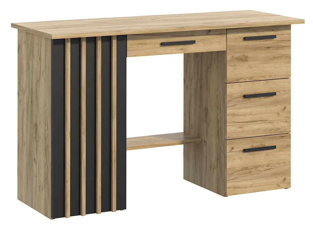 Elior Biurko komputerowe w stylu loft z lamelami C1-N22