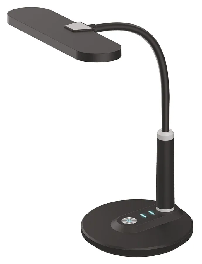 Czarna lampka biurkowa ze zmianą barwy i natężenia światła - A509 G3-F75