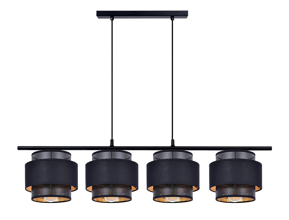 Duża lampa wisząca nad stół z 4 abażurami na listwie - 6X A515 L7-D54