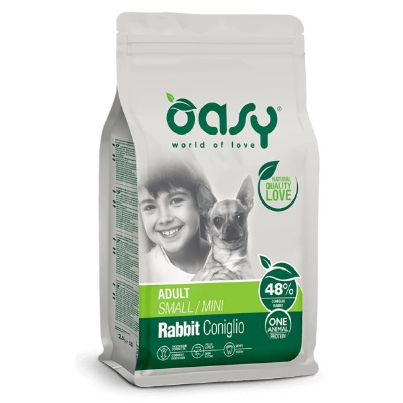 OASY Karma dla psa 2,5kg Adult Small Mini z królikiem