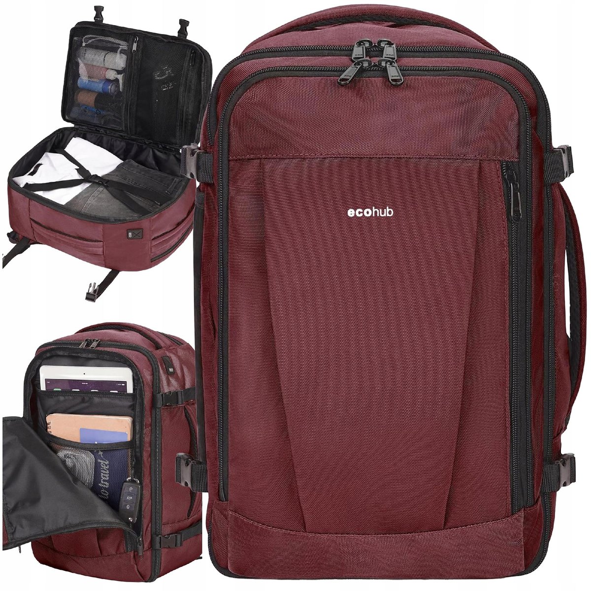 PLECAK PODRÓŻNY 20L BAGAŻ PODRĘCZNY 40x20x25cm TORBA NA LAPTOPA RYANAIR