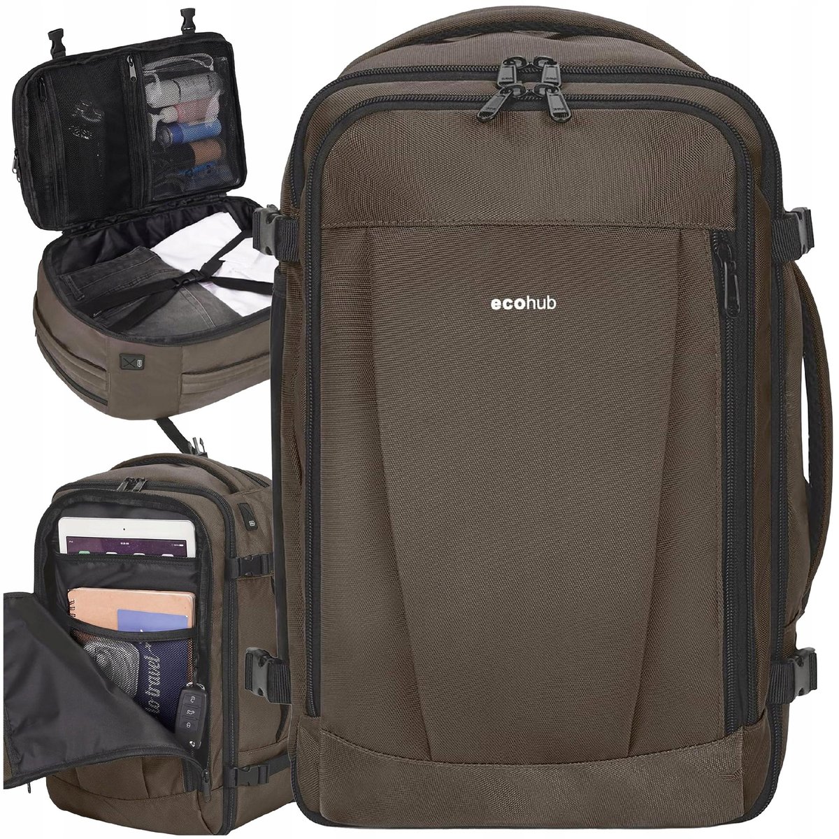 PLECAK PODRÓŻNY 20L BAGAŻ PODRĘCZNY 40x20x25cm TORBA NA LAPTOPA RYANAIR