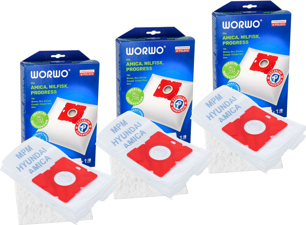 Worki do odkurzacza AMICA AM2 MAXIS QUBIS NIMIS ZONDA VP1051 VP1052 12 szt
