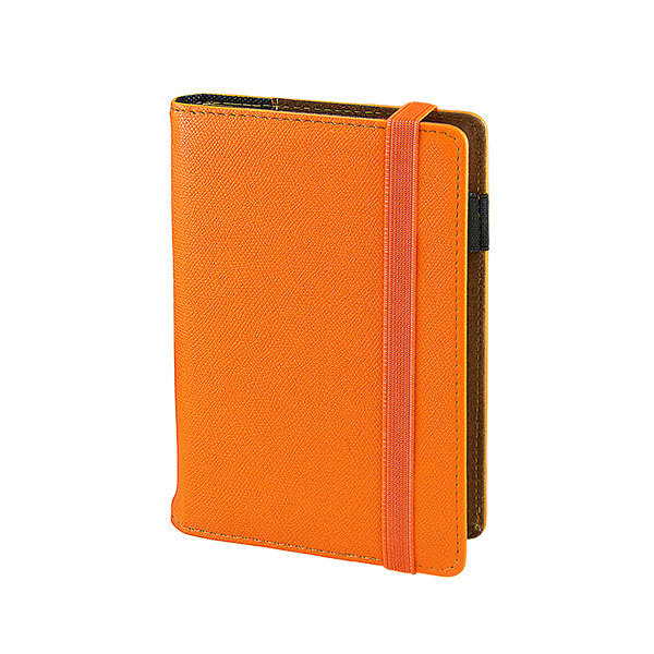 Adresownik pomarańczowy A4 z wymiennym wkładem zapięcie na gumkę 41B