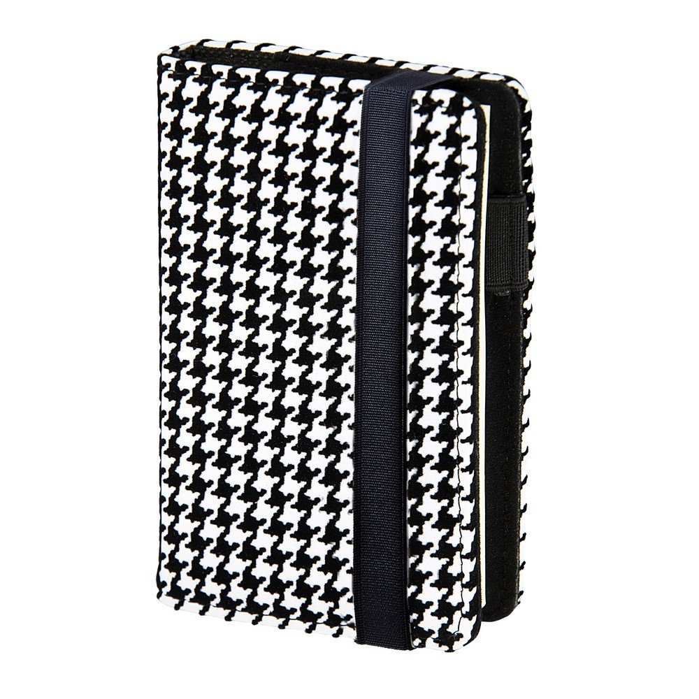 Notes premium czarno-biały A6 z wymiennym wkładem zapięcie na gumkę Modena 100 kartek gładki