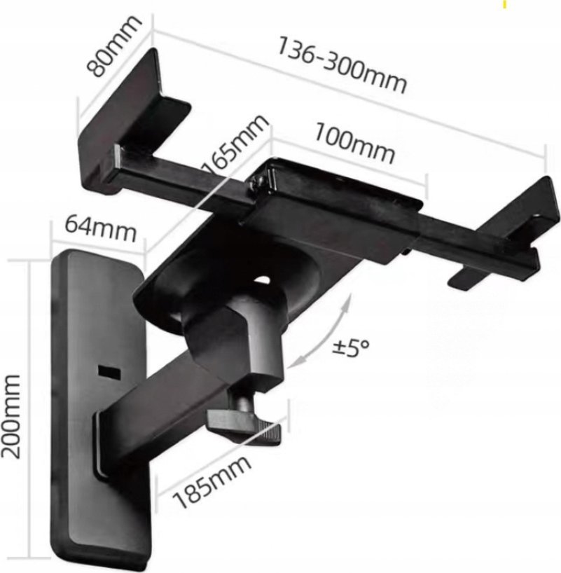 Art SPEAKER HOLDER clamping black 20kg 2 pcs. G-10