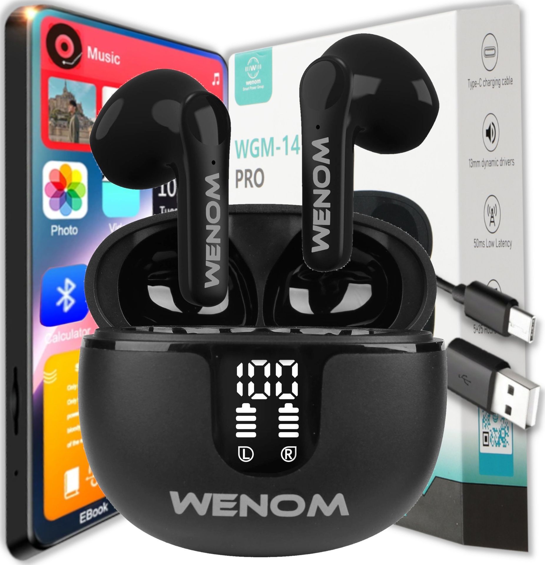 Wenom WGM 14 PRO czarne