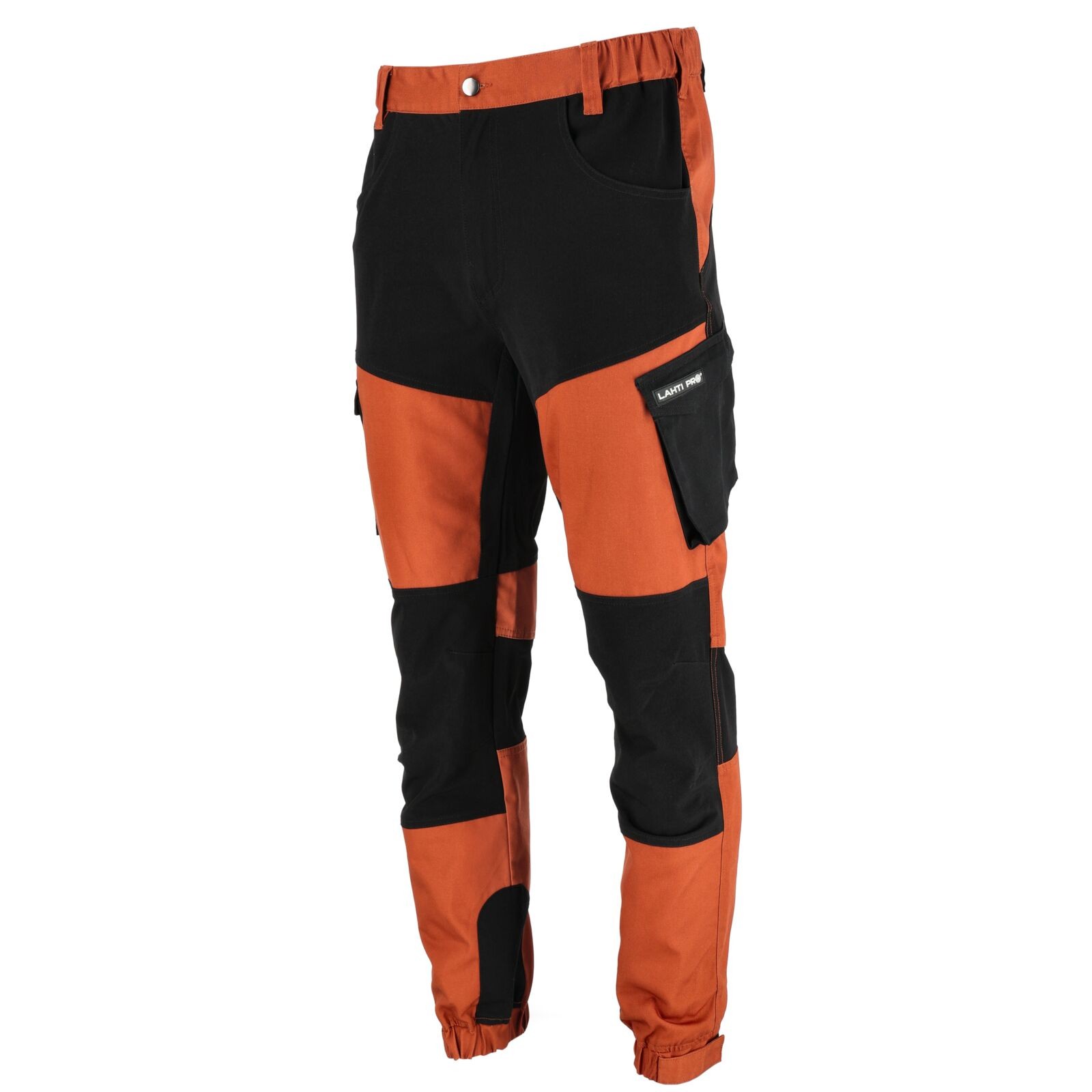 LAHTI PRO Spodnie z Elementami STRETCH Ceglano-Czarne L (L4053903)