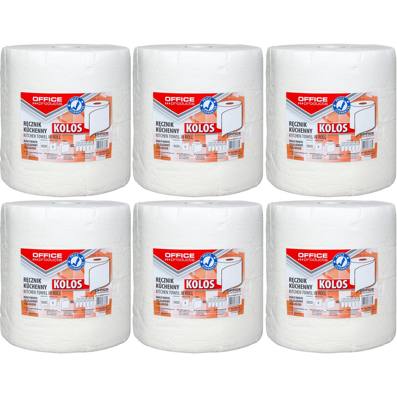 Ręczniki Kolos w rolce Office Products 100m 2w celuloza białe (6)