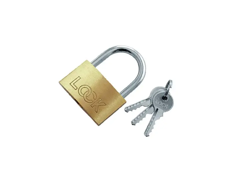 Modeco Kłódka Mosiężna pałąkowa Lock 40 mm MN-02-140